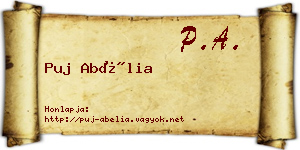 Puj Abélia névjegykártya